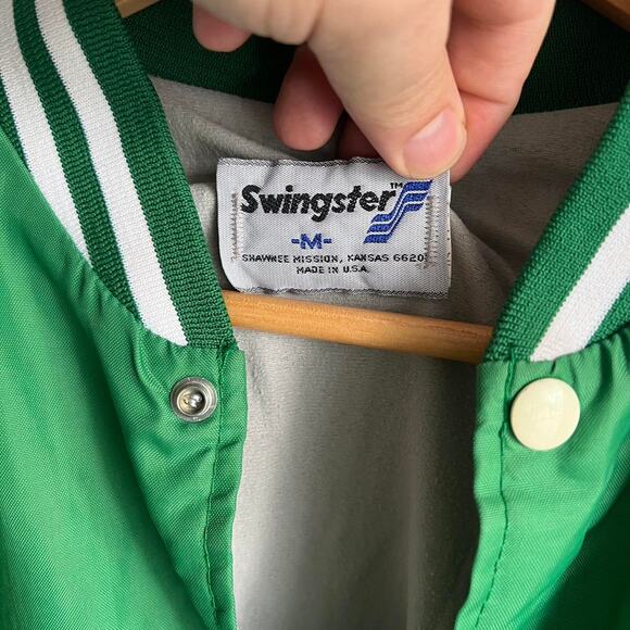 Vintage Gr8 Seeds Green Satin Jacket Size Medium 22x26 - Picture 3 of 5